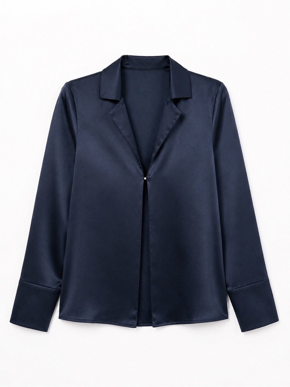 NWT House of Harlow 1960 Satin Blazer Women's Size S Dark Blue Notch Relaxed